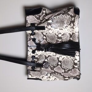 Patricia Nash 10th Anniversary Whitney Tassel Tote Purse Snakeskin PythonHandbag